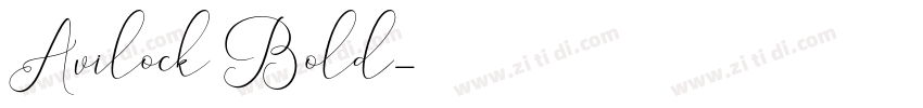 Avilock Bold字体转换